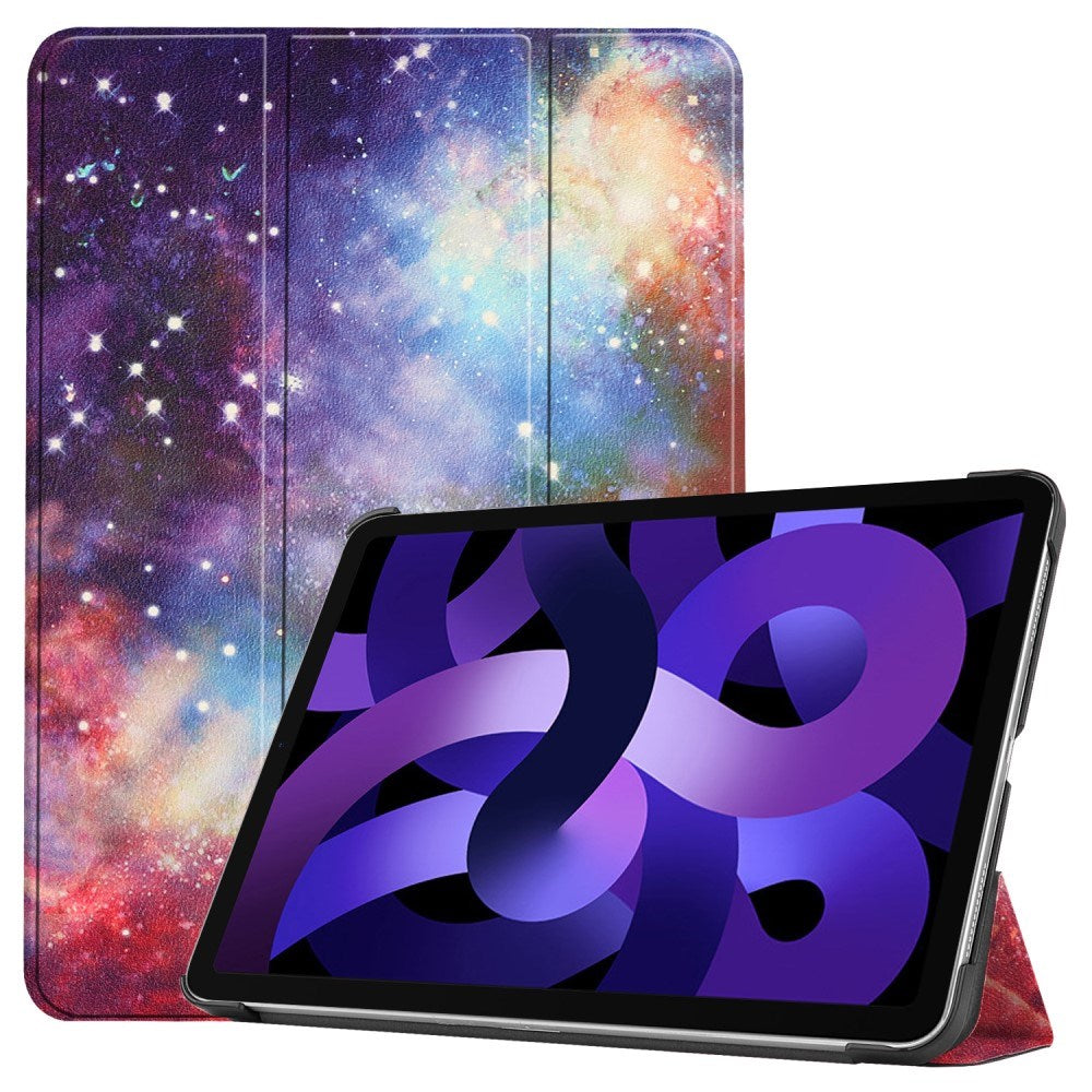 EIDERWOOD iPad Air 11" (2025 / 2024) Tri-Fold Kunstskinn Flip Deksel m. Våkne / Sove Funksjon - Galaxy