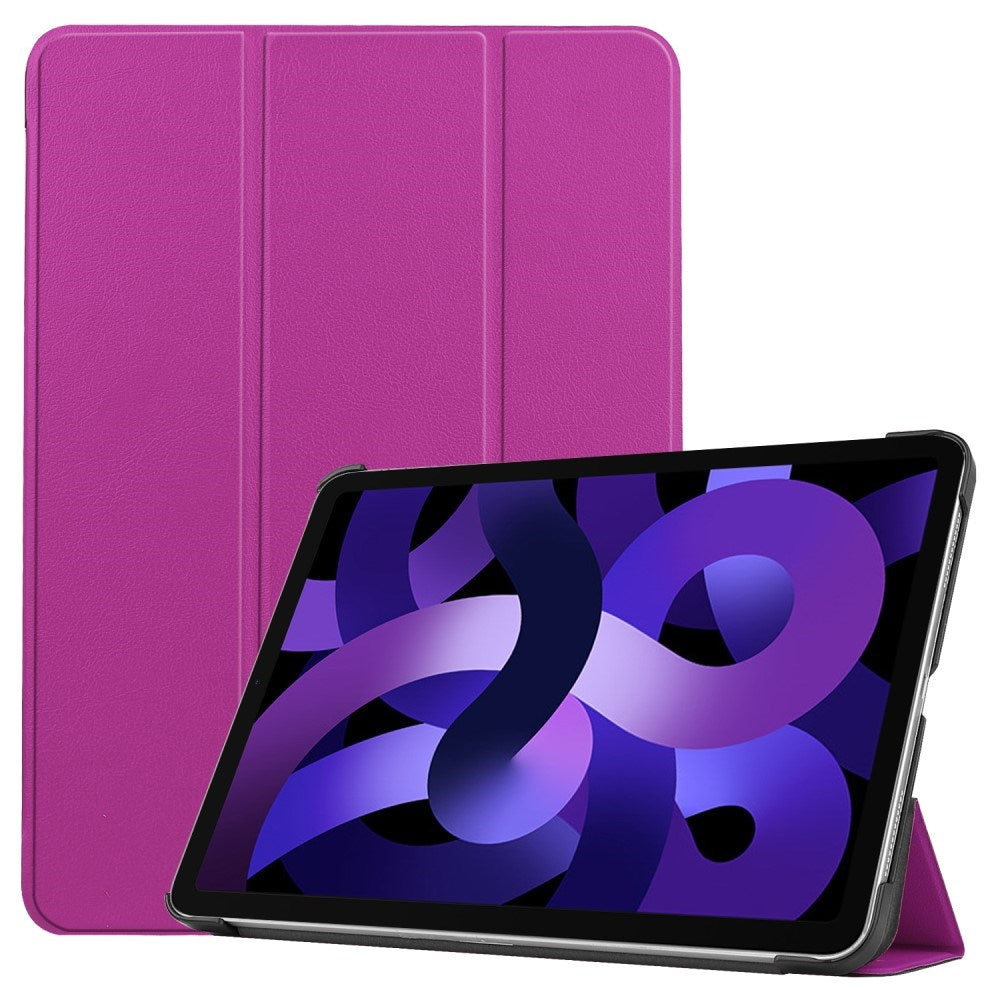 EIDERWOOD iPad Air 11" (2025 / 2024) Litchi Tri-Fold Skinn Flip Deksel - Lilla