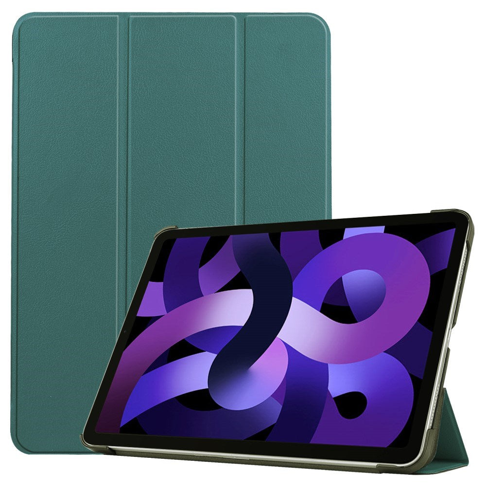 EIDERWOOD iPad Air 11" (2025 / 2024) Litchi Tri-Fold Skinn Flip Deksel - Grønn