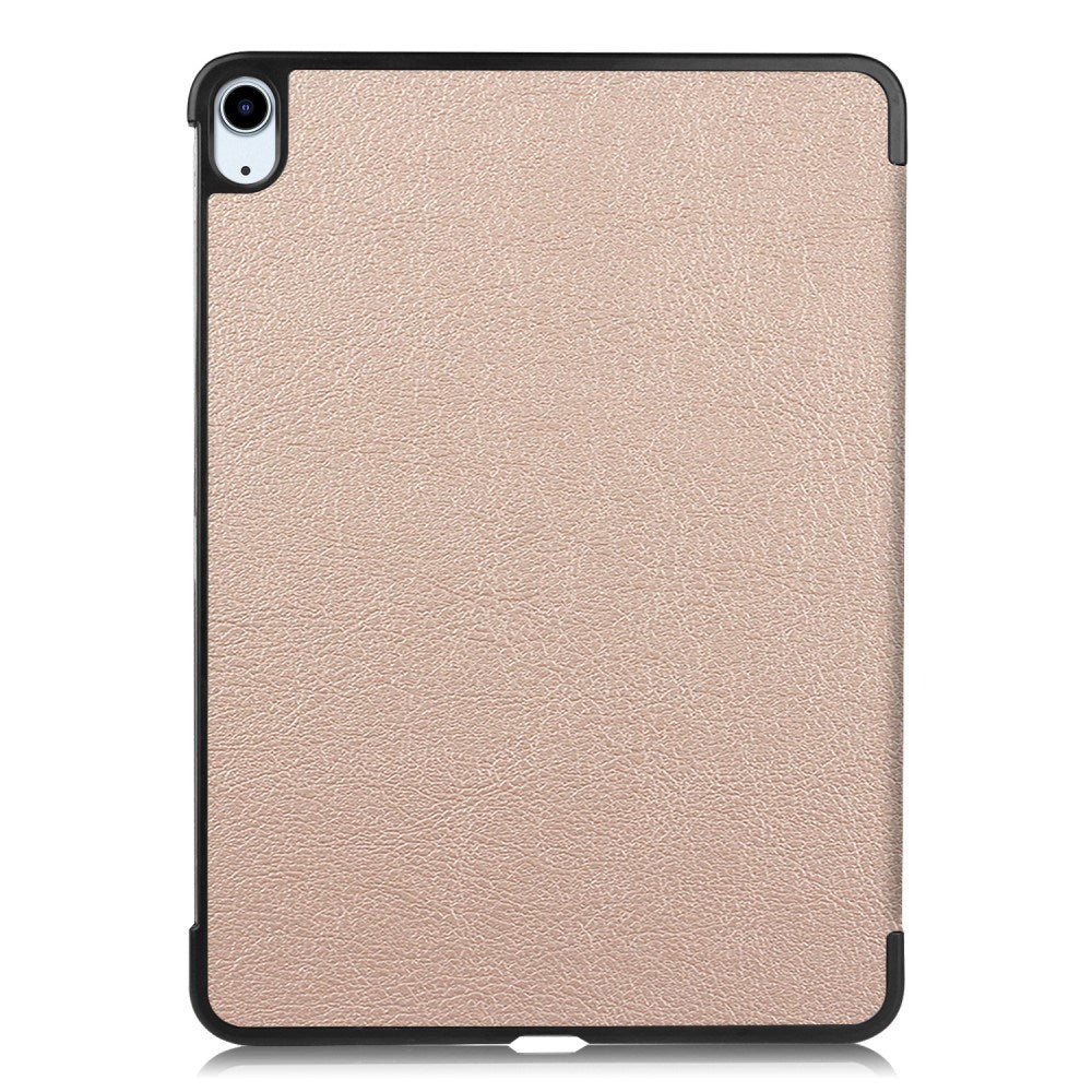 EIDERWOOD iPad Air 11" (2025 / 2024) Litchi Tri-Fold Skinn Flip Deksel - Gull