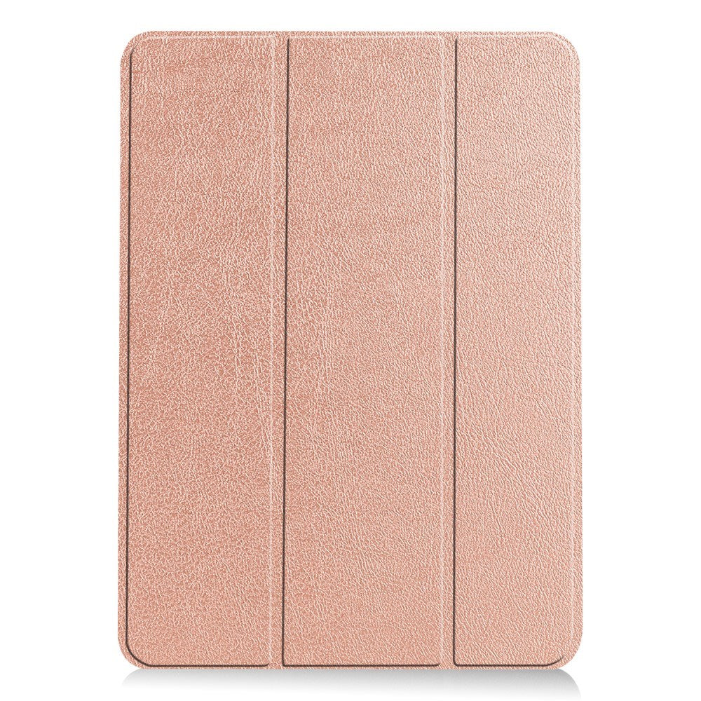 EIDERWOOD iPad Air 11" (2025 / 2024) Litchi Tri-Fold Skinn Flip Deksel - Rose Gold