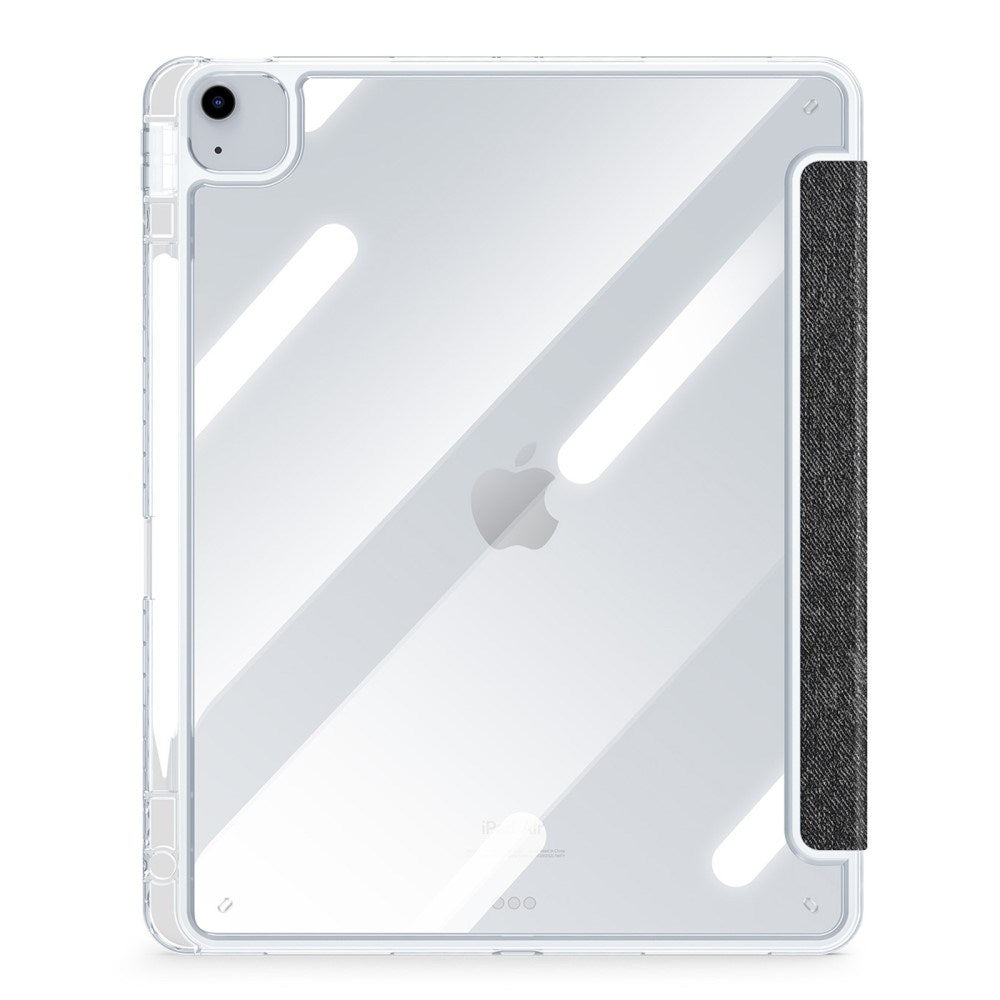 iPad Air 13" (2025 / 2024) DUX DUCIS Unid Series Tri-Fold Flip Deksel - Gjennomsiktig / Svart