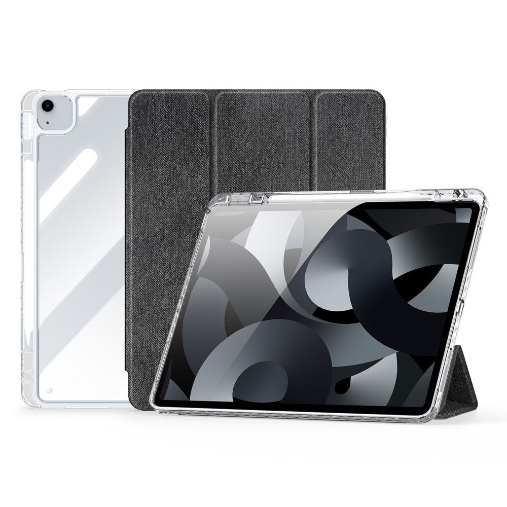 iPad Air 13" (2025 / 2024) DUX DUCIS Unid Series Tri-Fold Flip Deksel - Gjennomsiktig / Svart