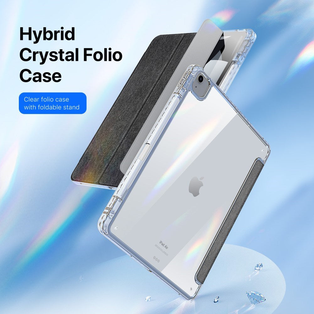 iPad Air 13" (2025 / 2024) DUX DUCIS Unid Series Tri-Fold Flip Deksel - Gjennomsiktig / Svart