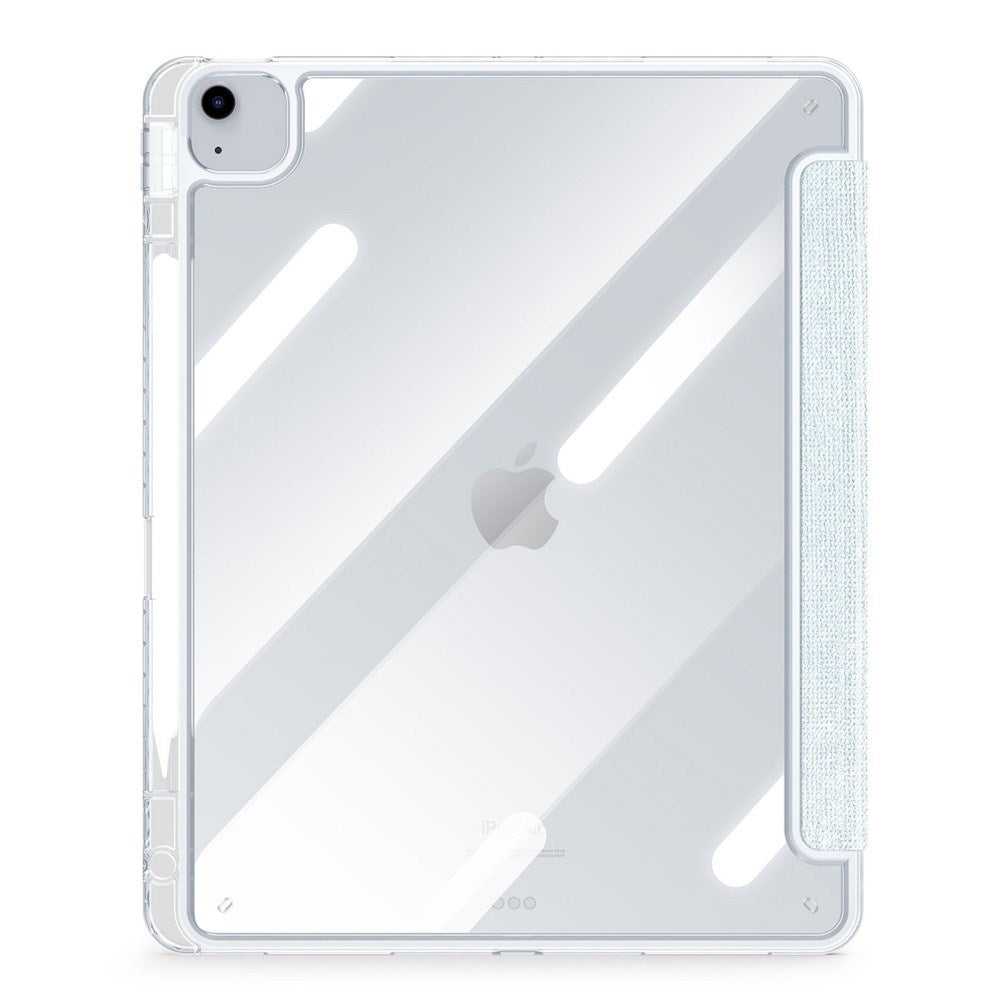 iPad Air 13" (2025 / 2024) DUX DUCIS Unid Series Tri-Fold Flip Deksel - Gjennomsiktig / Lyse Blå