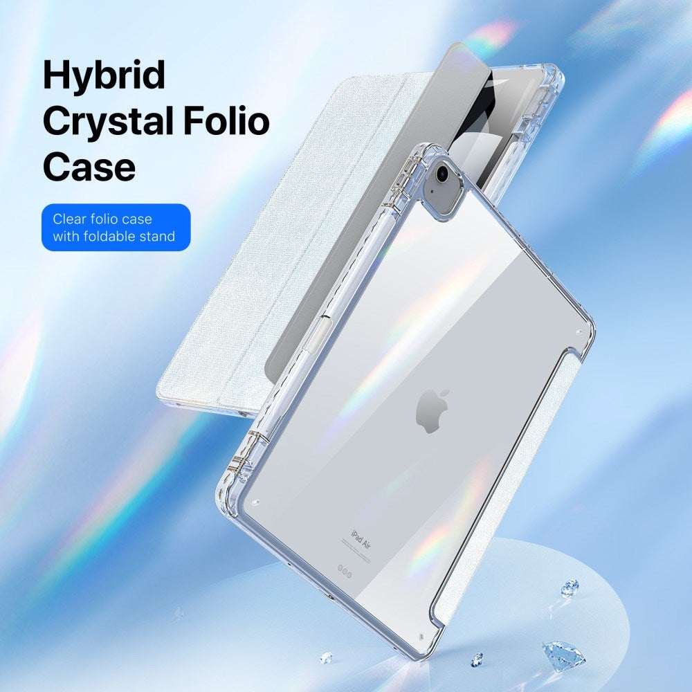 iPad Air 13" (2025 / 2024) DUX DUCIS Unid Series Tri-Fold Flip Deksel - Gjennomsiktig / Lyse Blå