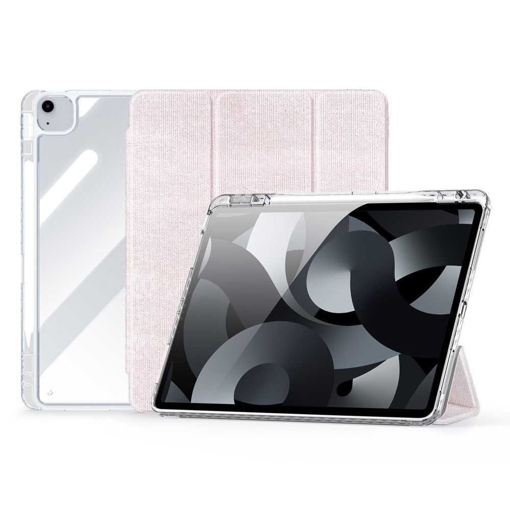 iPad Air 13" (2025 / 2024) DUX DUCIS Unid Series Tri-Fold Flip Deksel - Gjennomsiktig / Pink