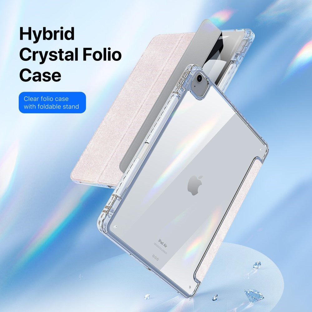 iPad Air 13" (2025 / 2024) DUX DUCIS Unid Series Tri-Fold Flip Deksel - Gjennomsiktig / Pink