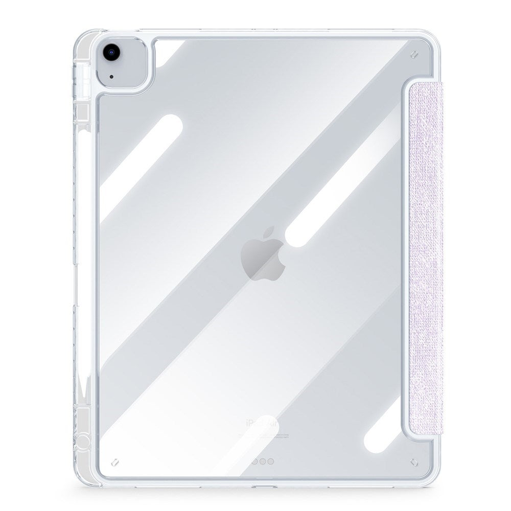 iPad Air 13" (2025 / 2024) DUX DUCIS Unid Series Tri-Fold Flip Deksel - Gjennomsiktig / Lilla