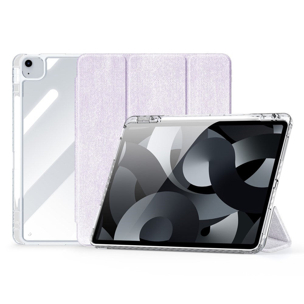 iPad Air 13" (2025 / 2024) DUX DUCIS Unid Series Tri-Fold Flip Deksel - Gjennomsiktig / Lilla