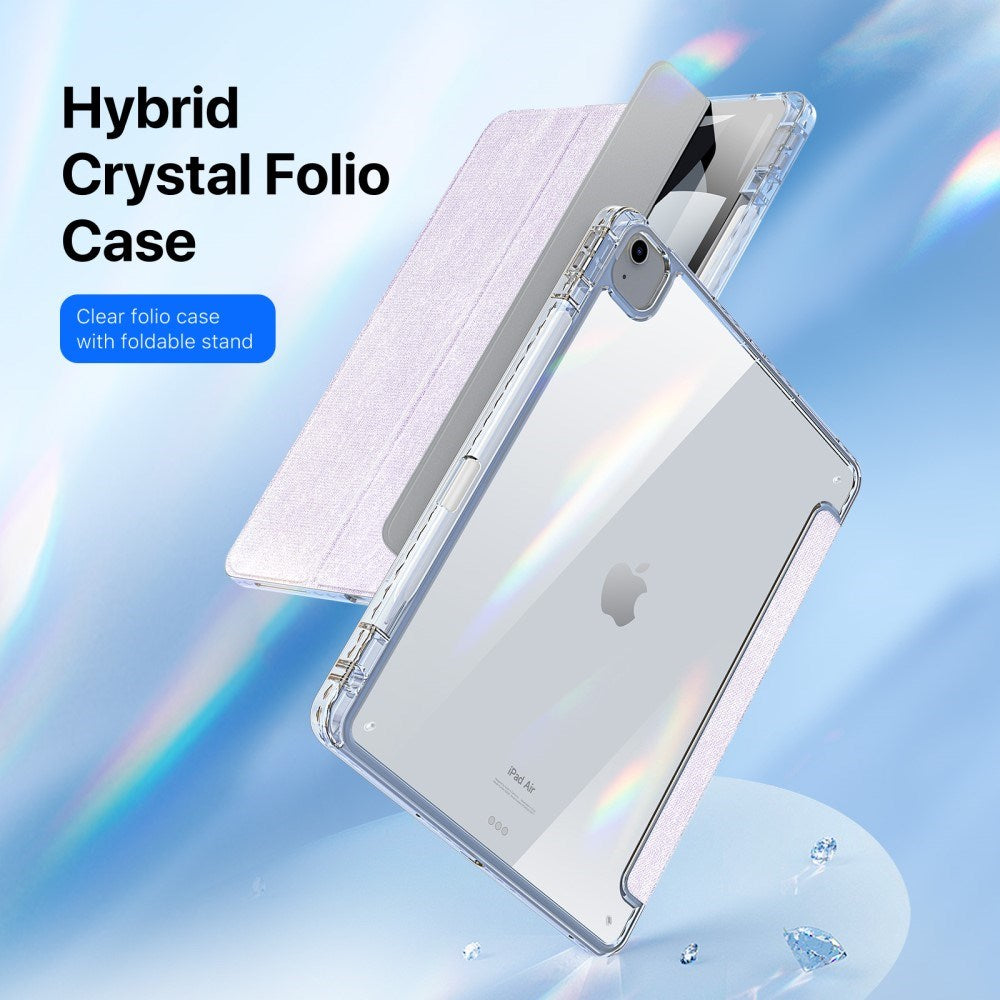 iPad Air 13" (2025 / 2024) DUX DUCIS Unid Series Tri-Fold Flip Deksel - Gjennomsiktig / Lilla
