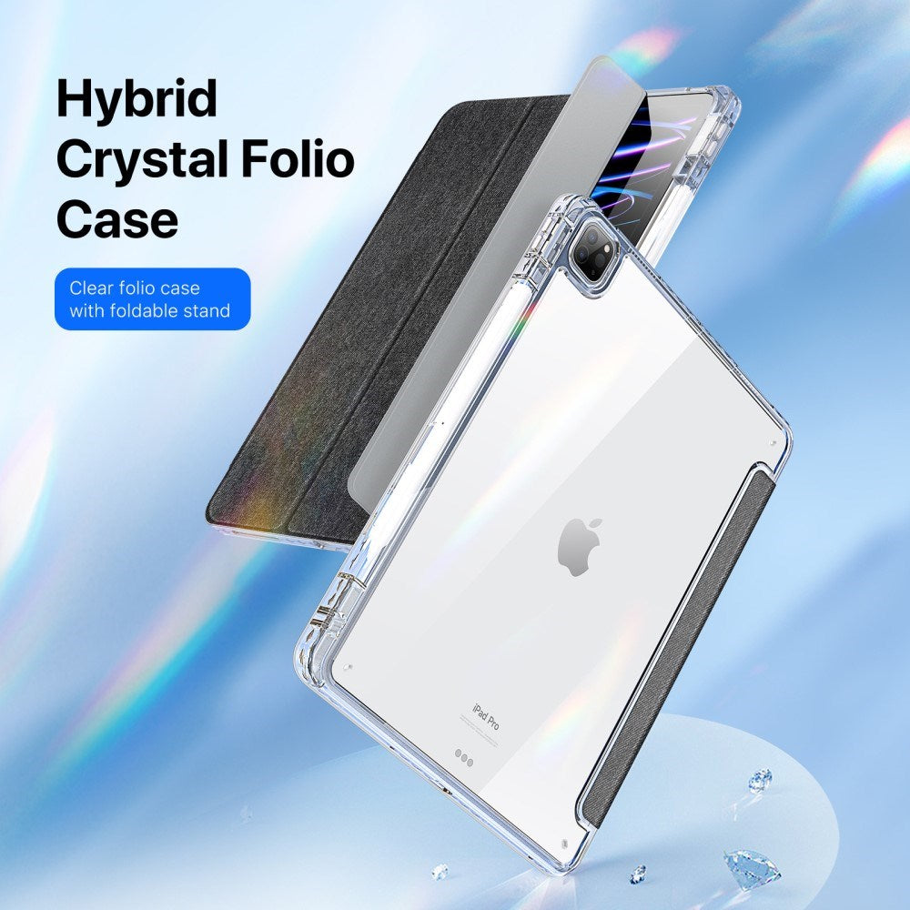 iPad Pro 13" (2025 / 2024) DUX DUCIS Unid Series Tri-Fold Flip Deksel - Gjennomsiktig / Svart