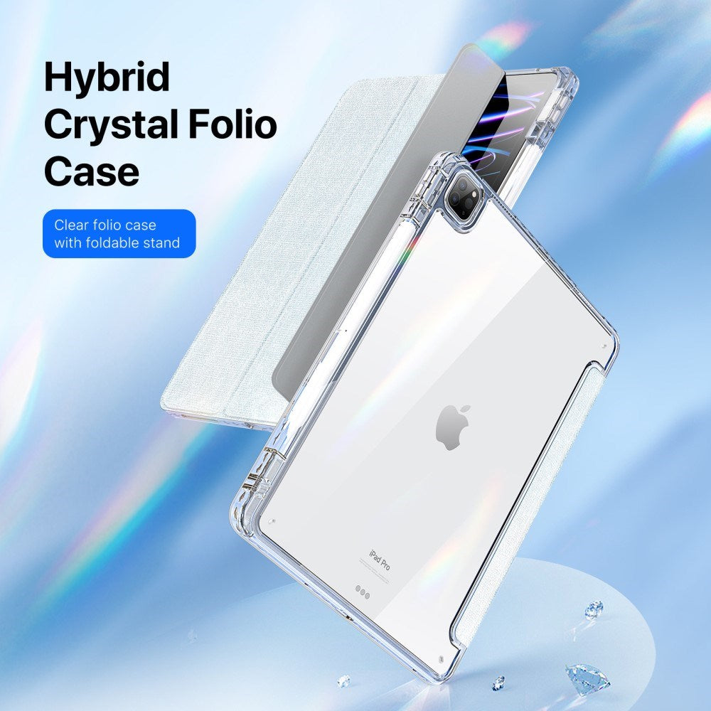iPad Pro 13" (2025 / 2024) DUX DUCIS Unid Series Tri-Fold Flip Deksel - Gjennomsiktig / Lyse Blå