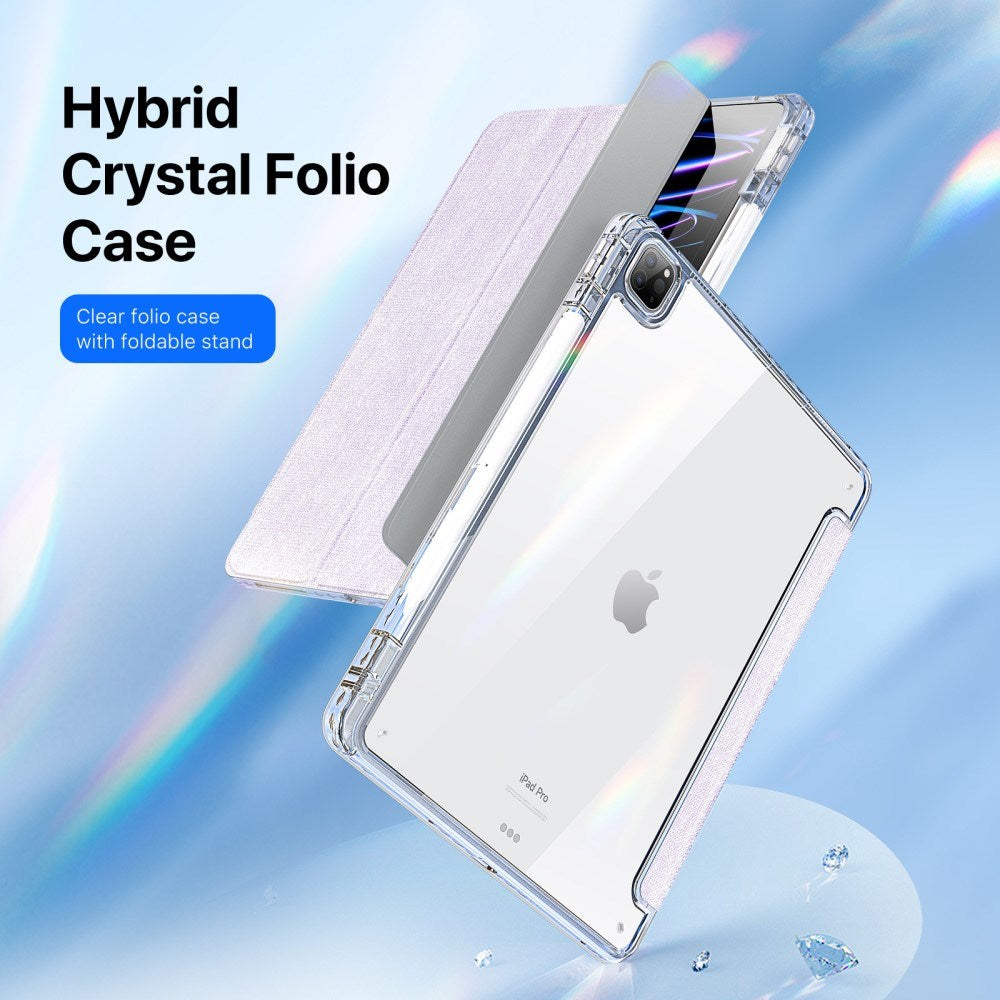 iPad Pro 13" (2025 / 2024) DUX DUCIS Unid Series Tri-Fold Flip Deksel - Gjennomsiktig / Lilla