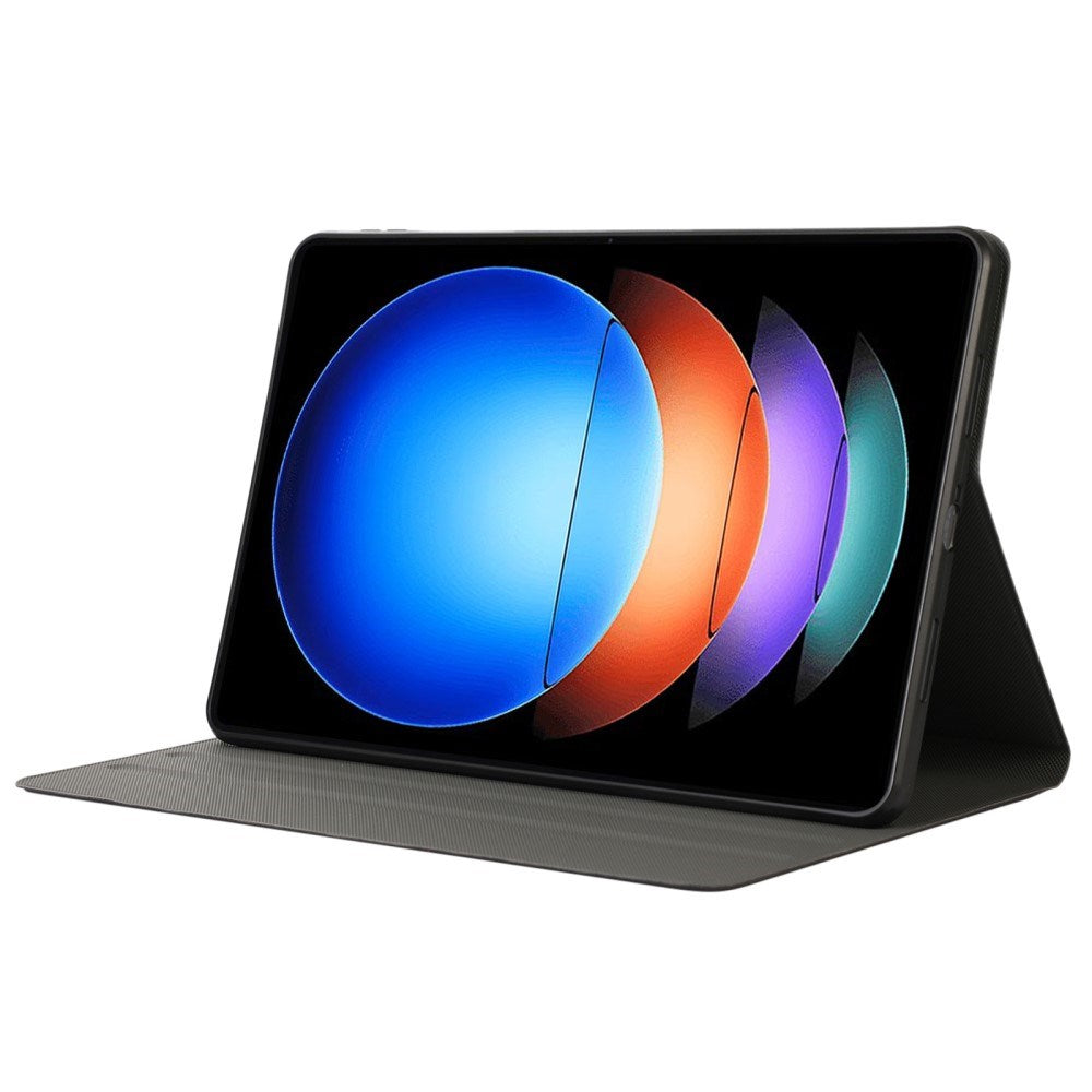 EIDERWOOD Xiaomi Pad 6S Pro Vegan Leather Tablet Flip Deksel m. Stativfunksjon - Svart