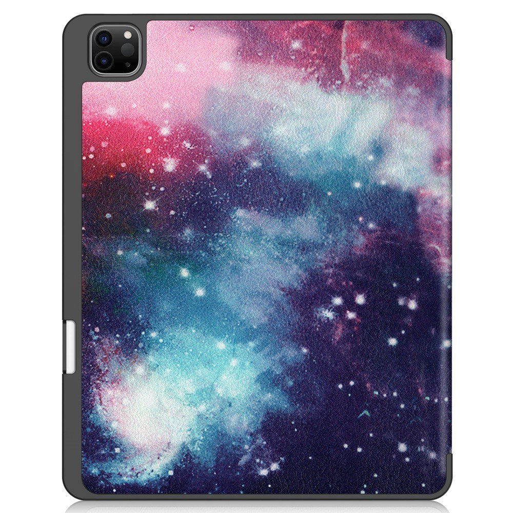 EIDERWOOD iPad Air 13" (2025 / 2024) Tri-Fold Kunstskinn Flip Deksel m. Våkne / Sove Funksjon - Galaxy