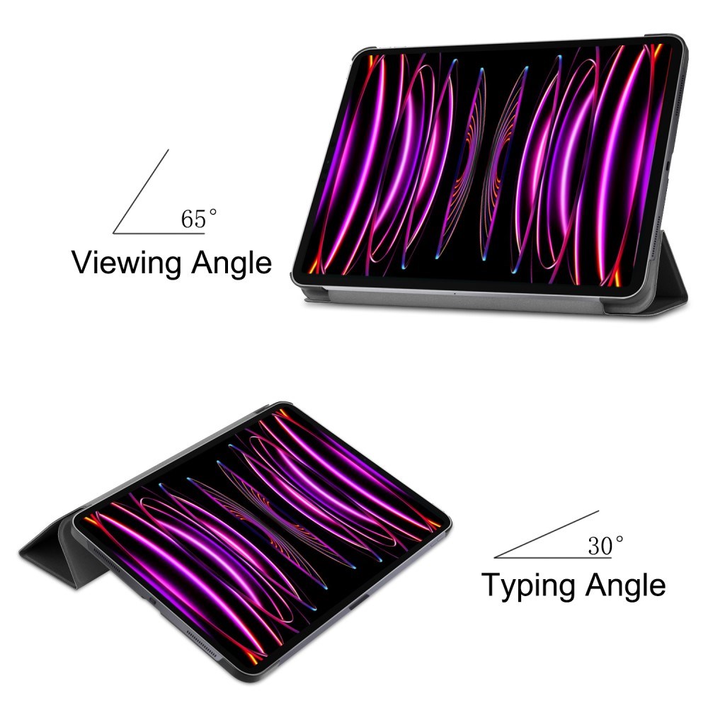 EIDERWOOD iPad Air 13" (2026 / 2025 / 2024) Tri-Fold Skinn Flip Deksel - Svart