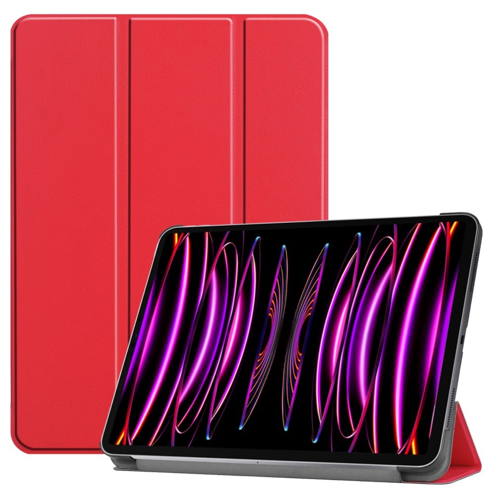 EIDERWOOD iPad Air 13" (2025 / 2024) Tri-Fold Skinn Flip Deksel - Rød