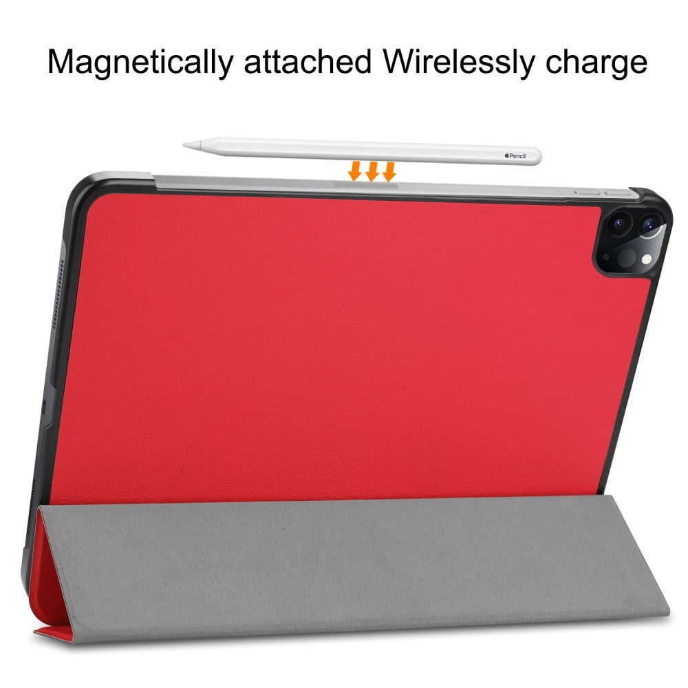 EIDERWOOD iPad Air 13" (2025 / 2024) Tri-Fold Skinn Flip Deksel - Rød