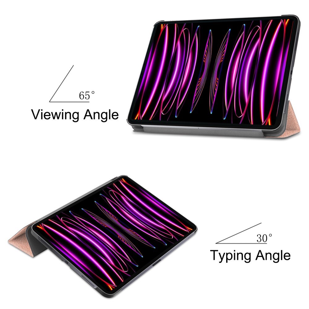 EIDERWOOD iPad Air 13" (2025 / 2024) Tri-Fold Skinn Flip Deksel - Rose Gold