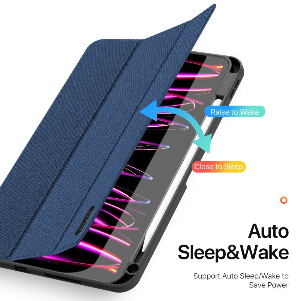 iPad Pro 11" (2025 / 2024) DUX DUCIS DOMO Series Flip Deksel med Penneholder - Blå