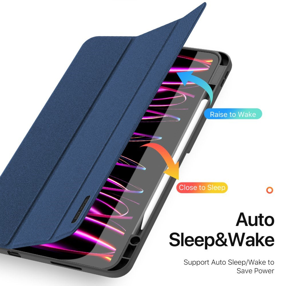 iPad Pro 13" (2025 / 2024) DUX DUCIS DOMO Series Flip Deksel med Penneholder - Blå