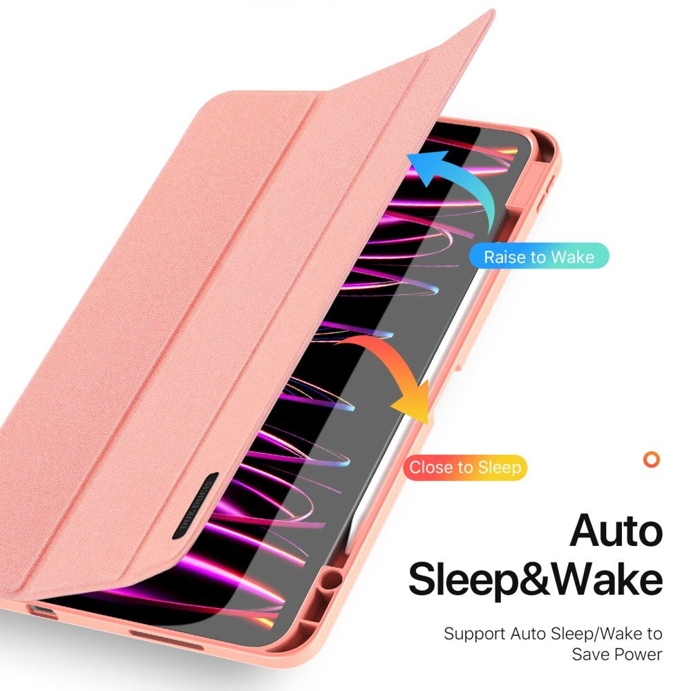 iPad Pro 13" (2025 / 2024) DUX DUCIS DOMO Series Flip Deksel med Penneholder - Pink