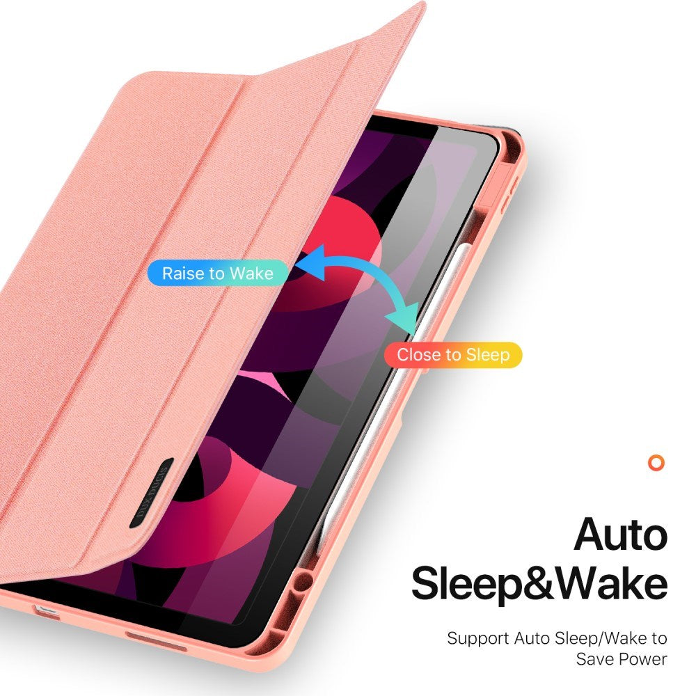 iPad Air 13" (2025 / 2024) DUX DUCIS DOMO Series Flip Deksel med Penneholder - Pink