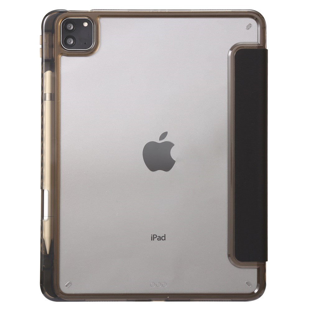 EIDERWOOD iPad Pro 13" (2025 / 2024) Tri-Fold Kunst Skinn Deksel med Apple Pencil Holder - Svart
