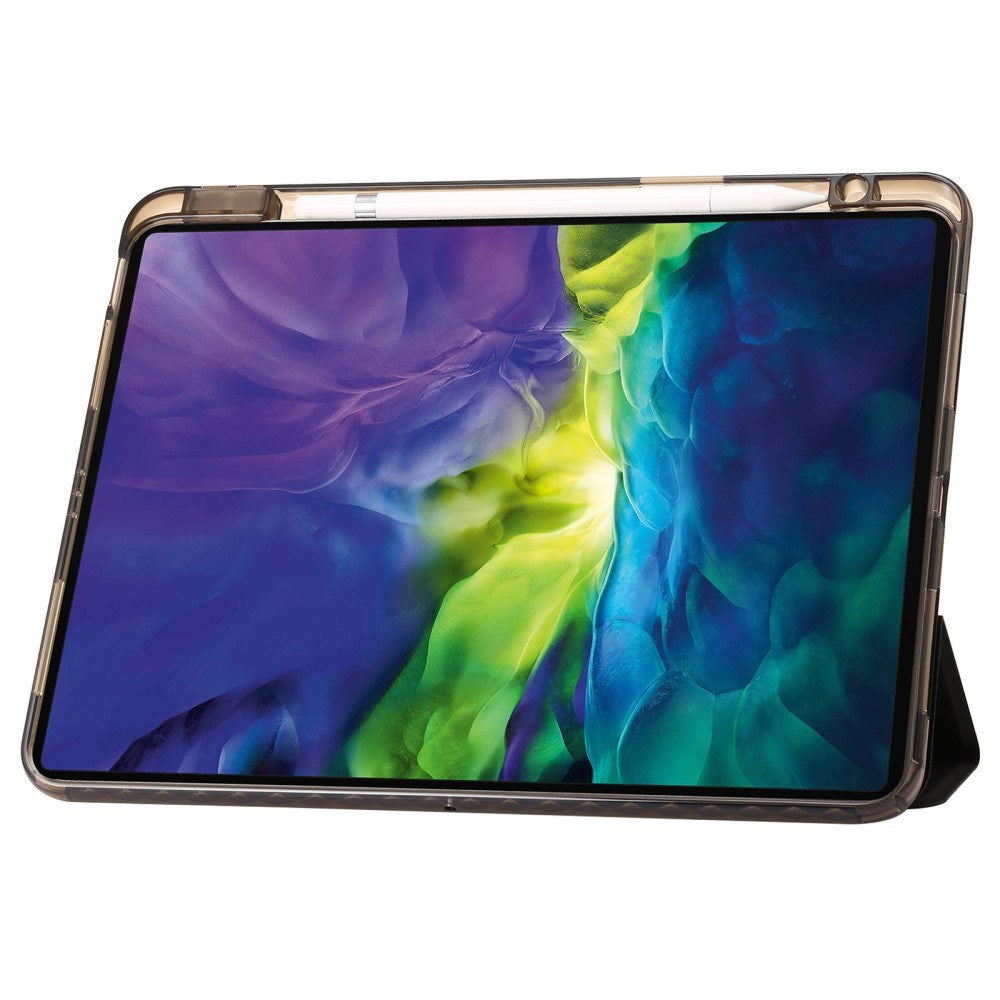 EIDERWOOD iPad Pro 11" (2025 / 2024) Tri-Fold Kunst Skinn Deksel med Apple Pencil Holder - Svart