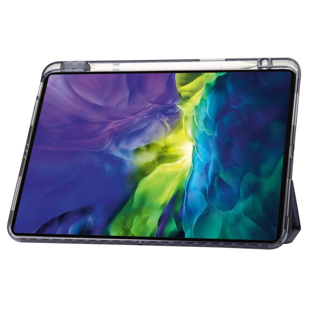 EIDERWOOD iPad Pro 11" (2025 / 2024) Tri-Fold Kunst Skinn Deksel med Apple Pencil Holder - Lilla