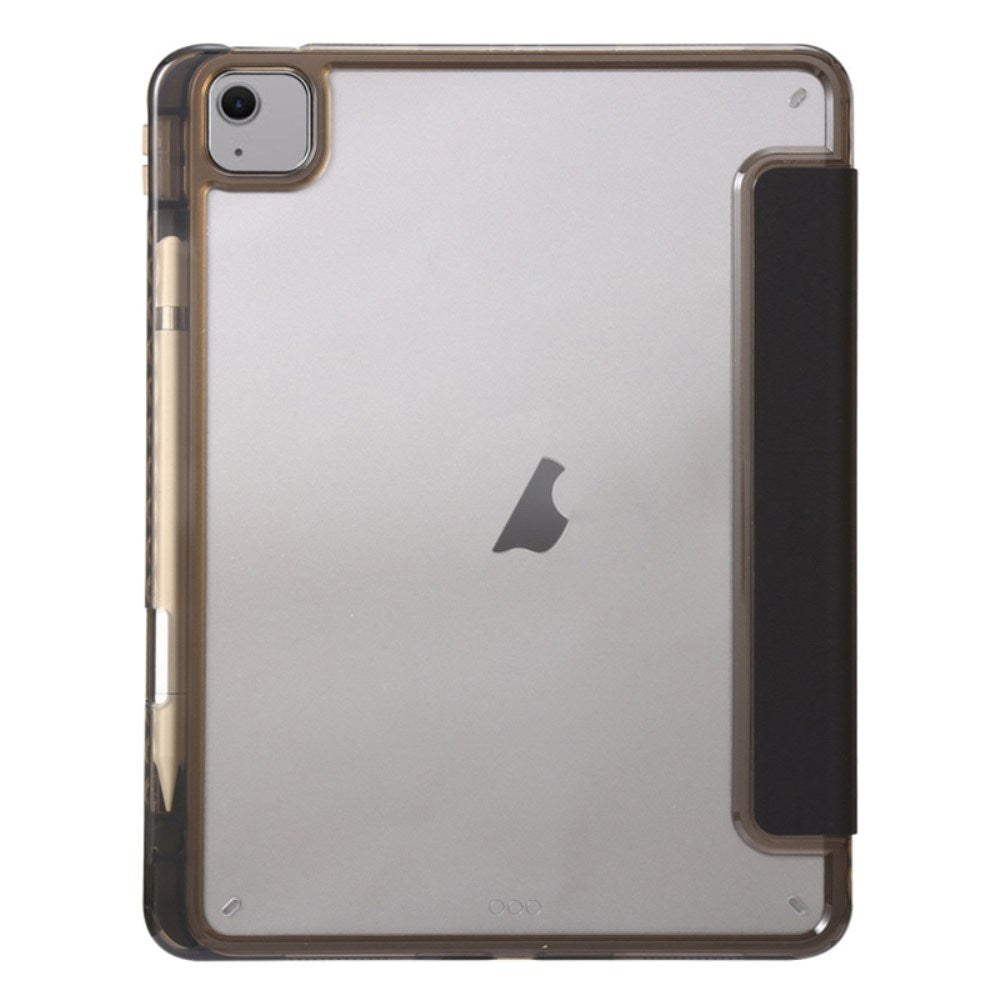 EIDERWOOD iPad Air 11" (2025 / 2024) Tri-Fold Kunst Skinn Deksel med Apple Pencil Holder - Svart