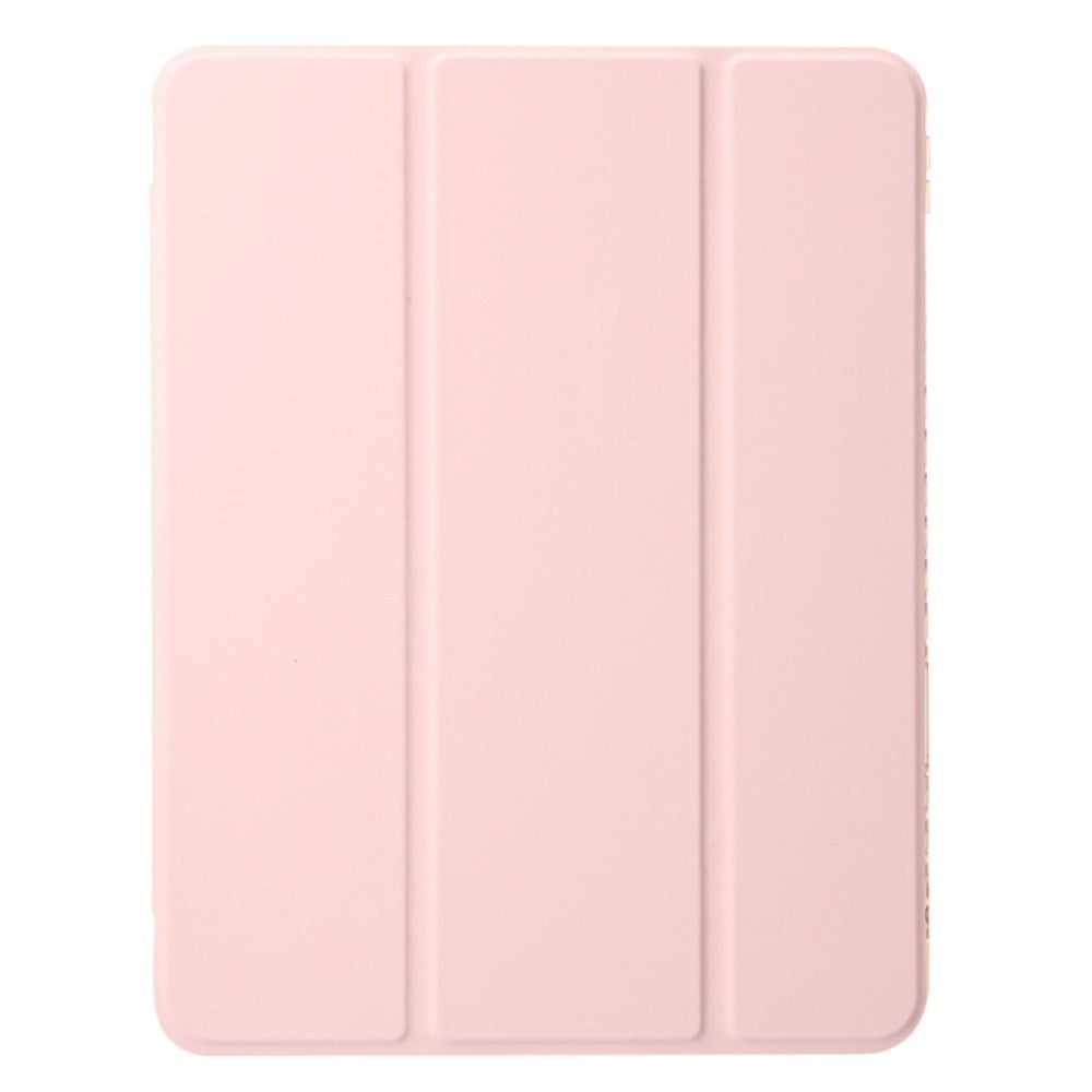 EIDERWOOD iPad Air 13" (2025 / 2024) Tri-Fold Kunst Skinn Deksel med Apple Pencil Holder - Rosa