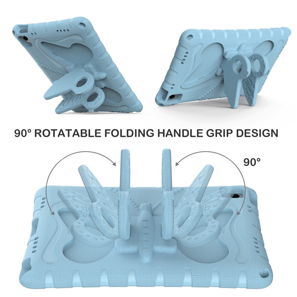 Samsung Galaxy Tab A11+ (Plus) / A9+ (Plus) EIDERWOOD Butterfly Kickstand Barnedeksel - Lys Blå