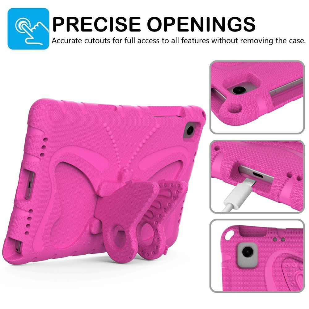 Samsung Galaxy Tab A11+ (Plus) / A9+ (Plus) EIDERWOOD Butterfly Kickstand Barnedeksel - Pink