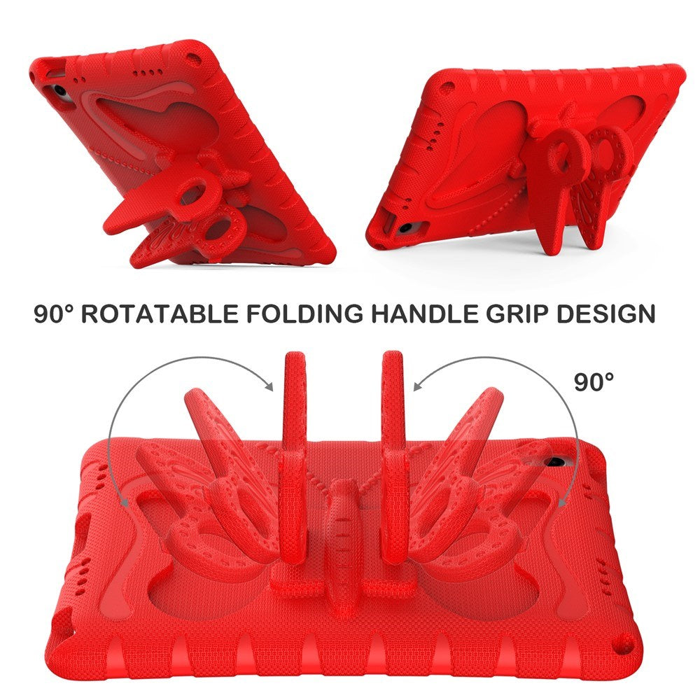 Samsung Galaxy Tab A11+ (Plus) / A9+ (Plus) EIDERWOOD Butterfly Kickstand Barnedeksel - Rød