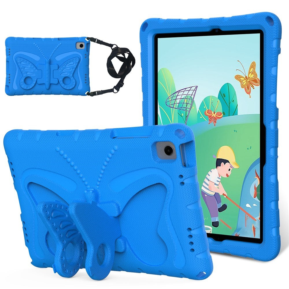 Samsung Galaxy Tab A11+ (Plus) / A9+ (Plus) EIDERWOOD Butterfly Kickstand Barnedeksel - Blå