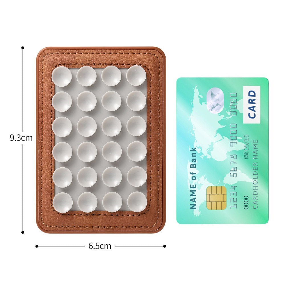 Silikon Sugekopp Mobilholder med Kunstskinn – MagSafe Kompatibel – Grønn