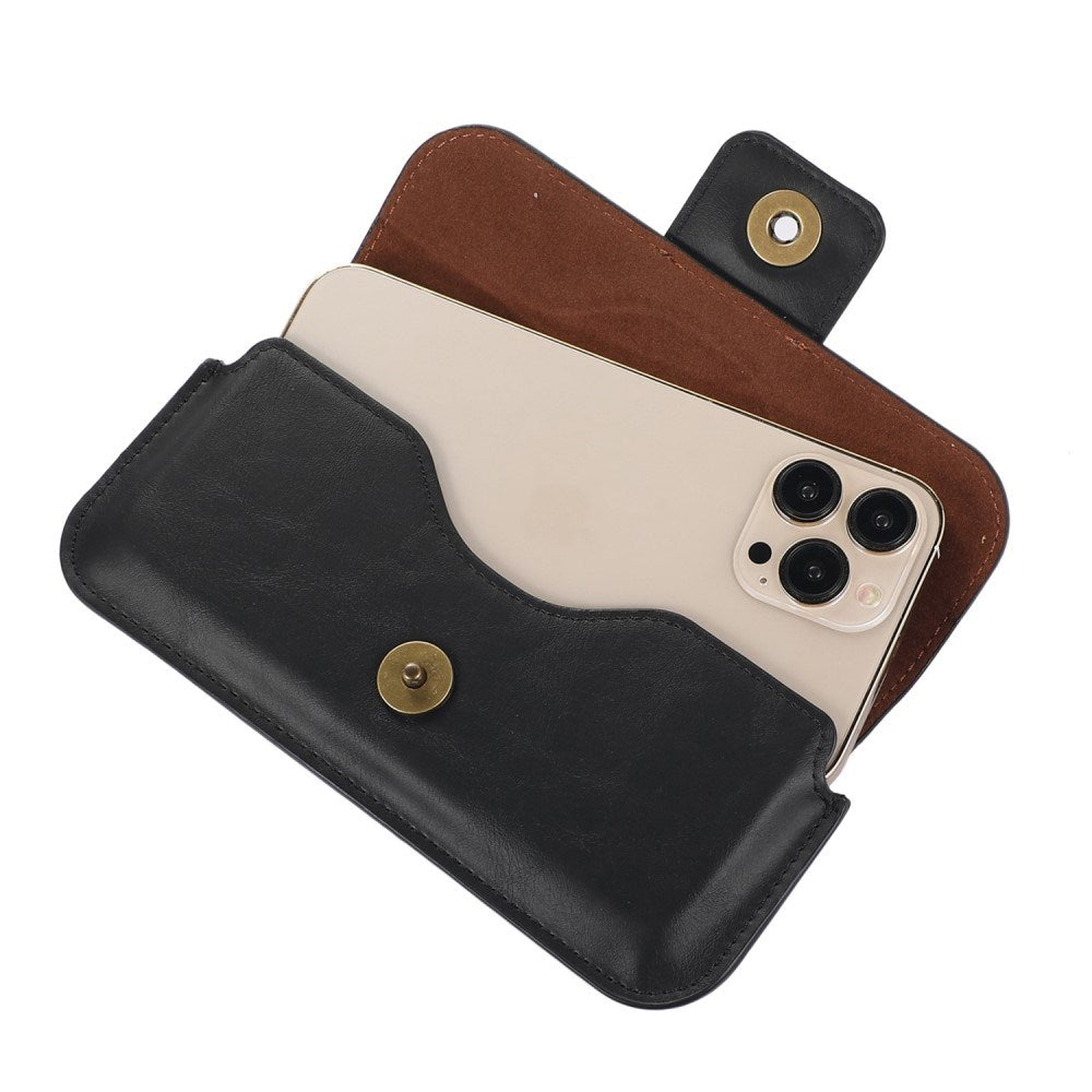 Universell Belteveske i Kunstskinn for Mobil (maks. mobil: 150 x 75 mm) - Svart