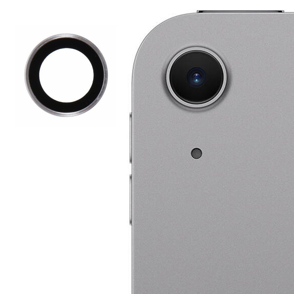 iPad Air 11" (2025 / 2024) / Air 13" (2025 / 2024) Metallring Beskyttelsesglass for Kameralinse - Svart / Gjennomsiktig