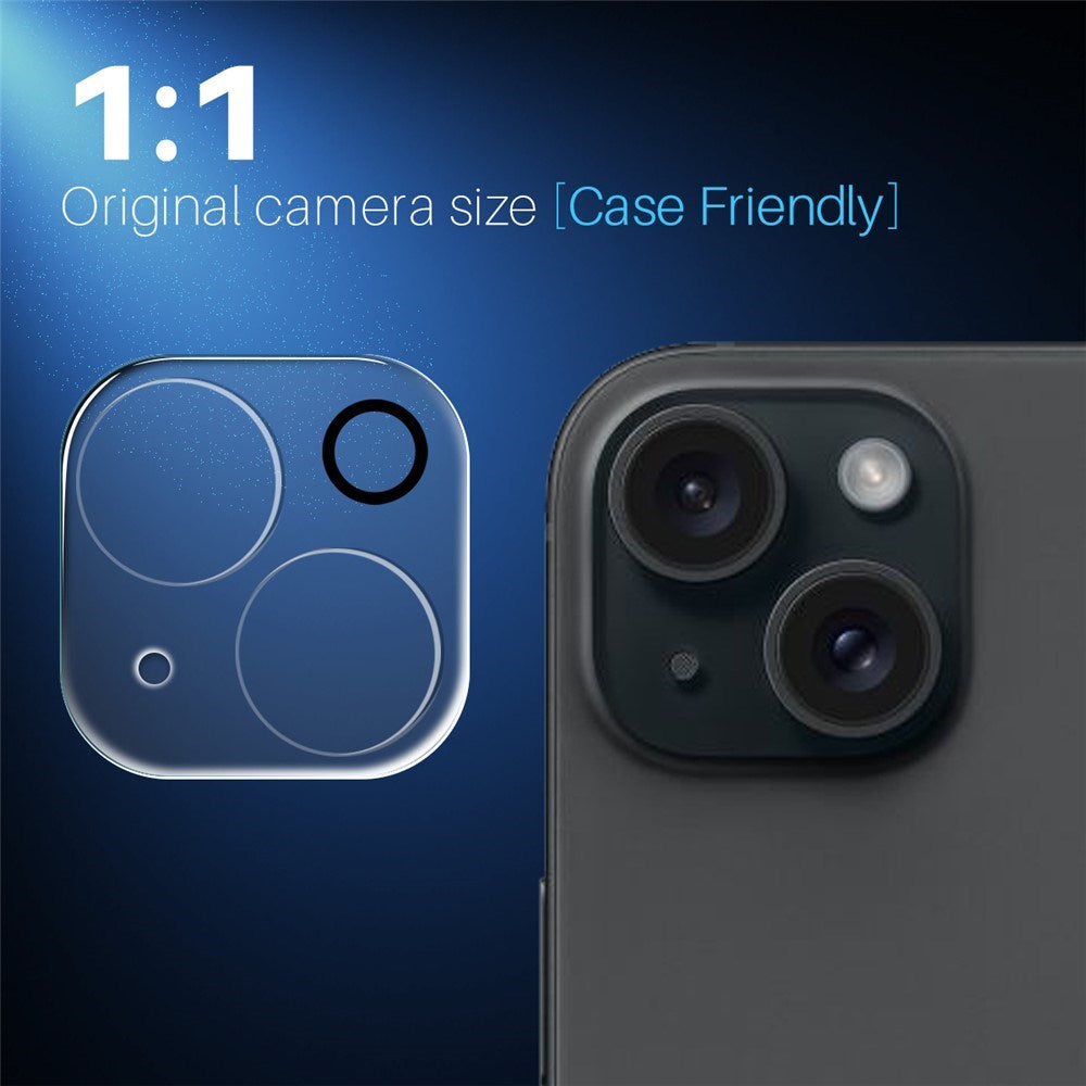 NORTHJO iPhone 15 / 15 Plus Herdet Kameralinseglass - Gjennomsiktig