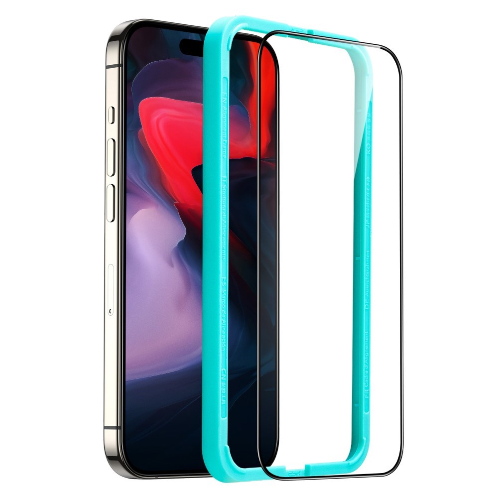 iPhone 16 Pro ESR Armorite Skjermbeskytter med Monteringsramme - Gennomsiktig