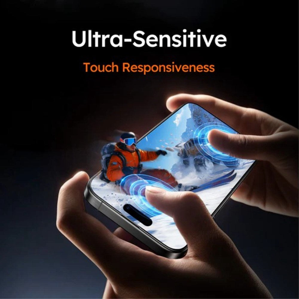 TORRAS iPhone 16 Full Fit Herdet Skjermbeskyttelsesglass - Gjennomsiktig