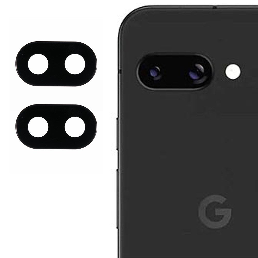 Google Pixel 9a Herdet Kameralinsebeskyttelsesglass - 2 stk - Svart