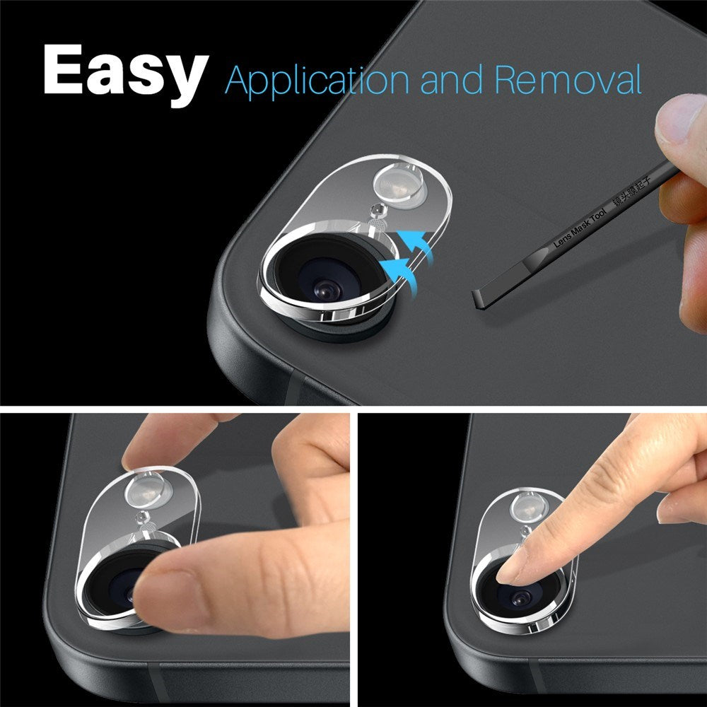 NORTHJO iPhone 16e Herdet Kameralinseglass - 2 stk. - Gjennomsiktig