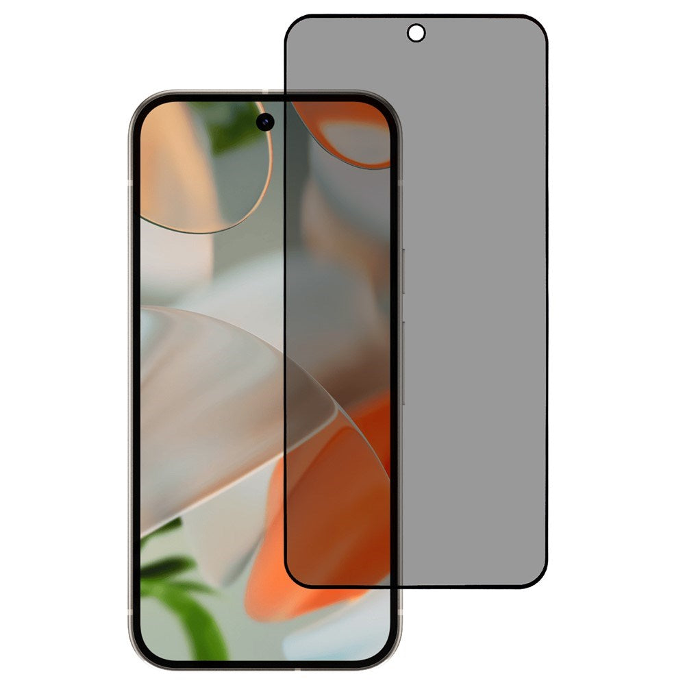 Google Pixel 10 Skjermbeskytter i Herdet Glass med Privacy - Full-Fit - Svart Kant