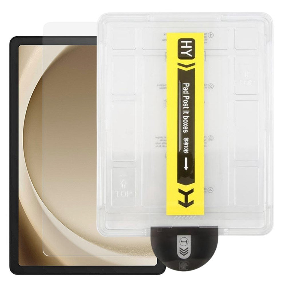 Samsung Galaxy Tab A11+ (Plus) / A9+ (Plus) Skjermbeskyttende Glass med Monteringsramme - Gjennomsiktig