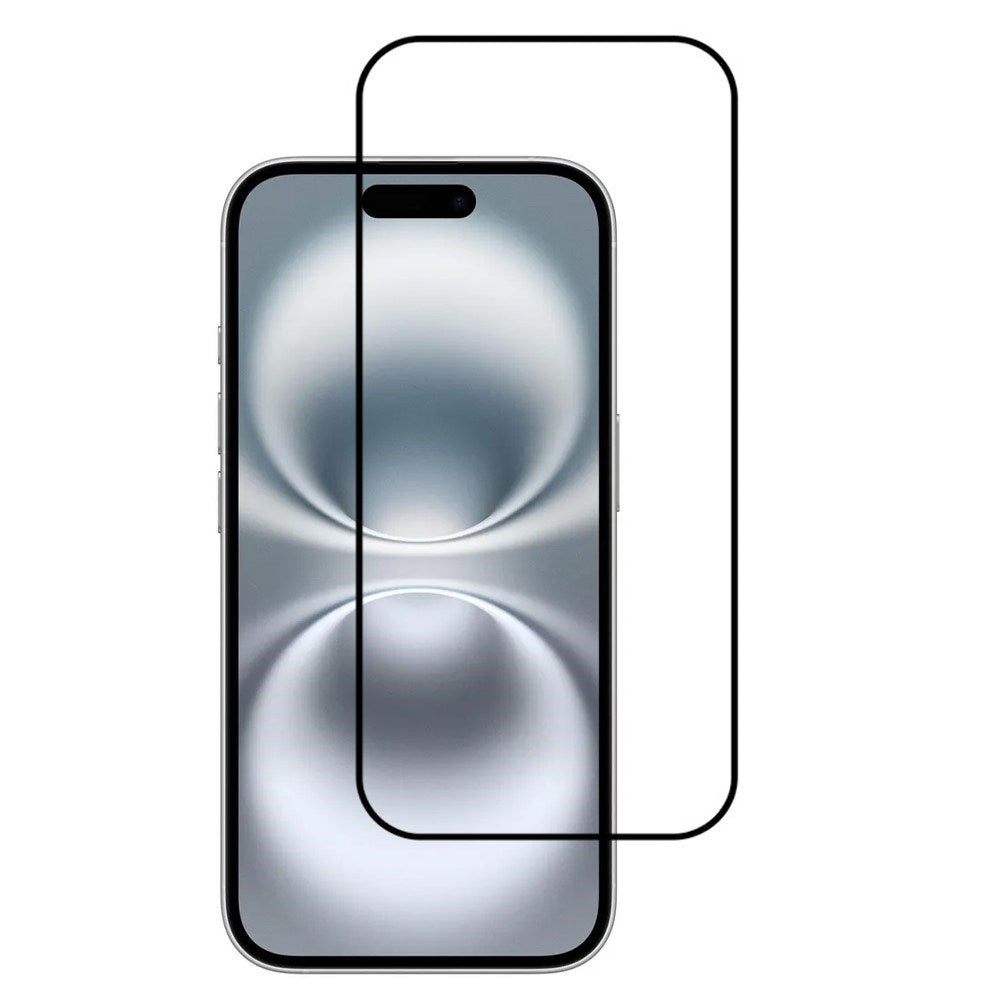 iPhone 17 Full Fit Skjermbeskyttelsesglass - Gjennomsiktig / Svart Kant