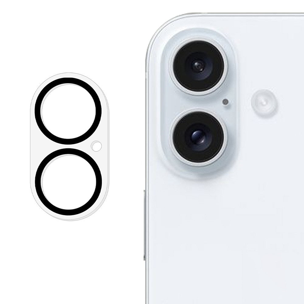 iPhone 17 Herdet Kameralinse Beskyttende Glass - Gjennomsiktig / Svart