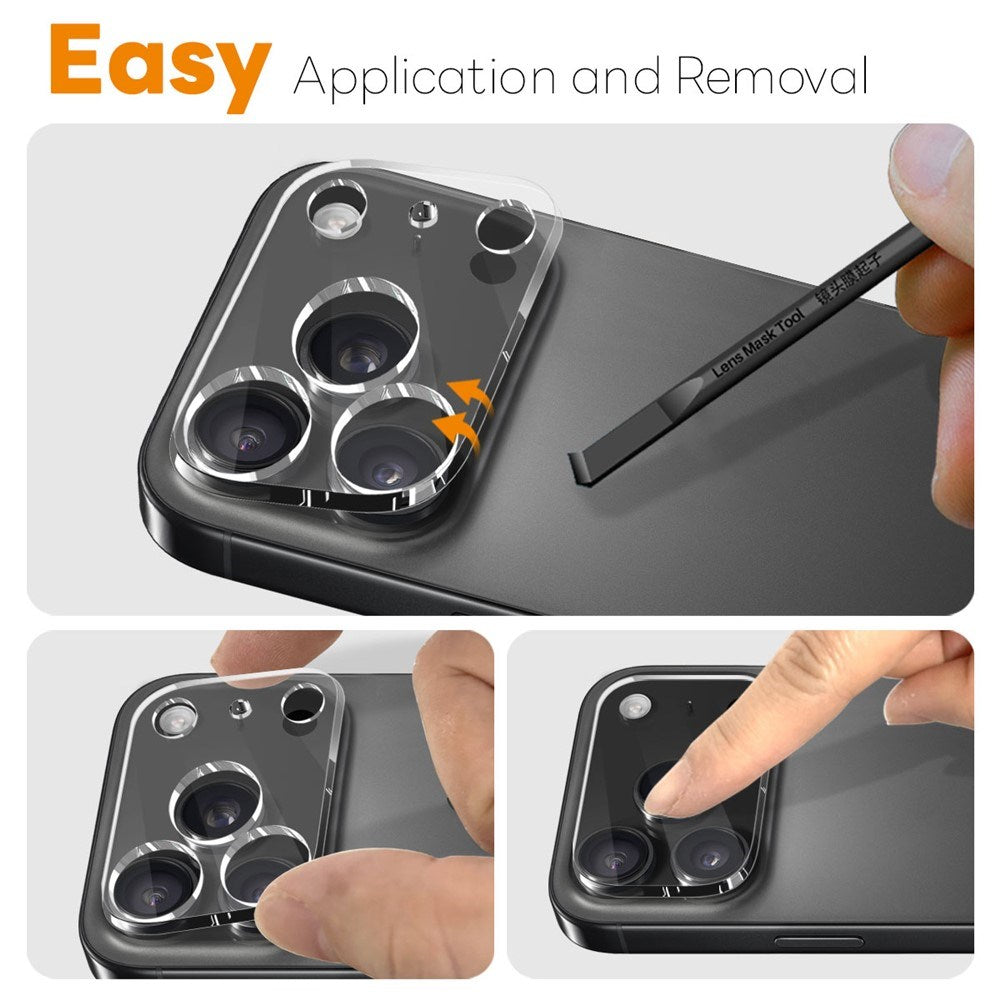 NORTHJO iPhone 17 Pro Herdet Kameralinse Glass - Gjennomsiktig